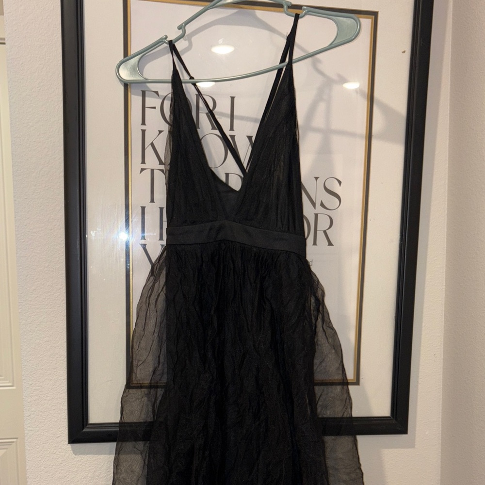 SHEIN Black Backless Dress
